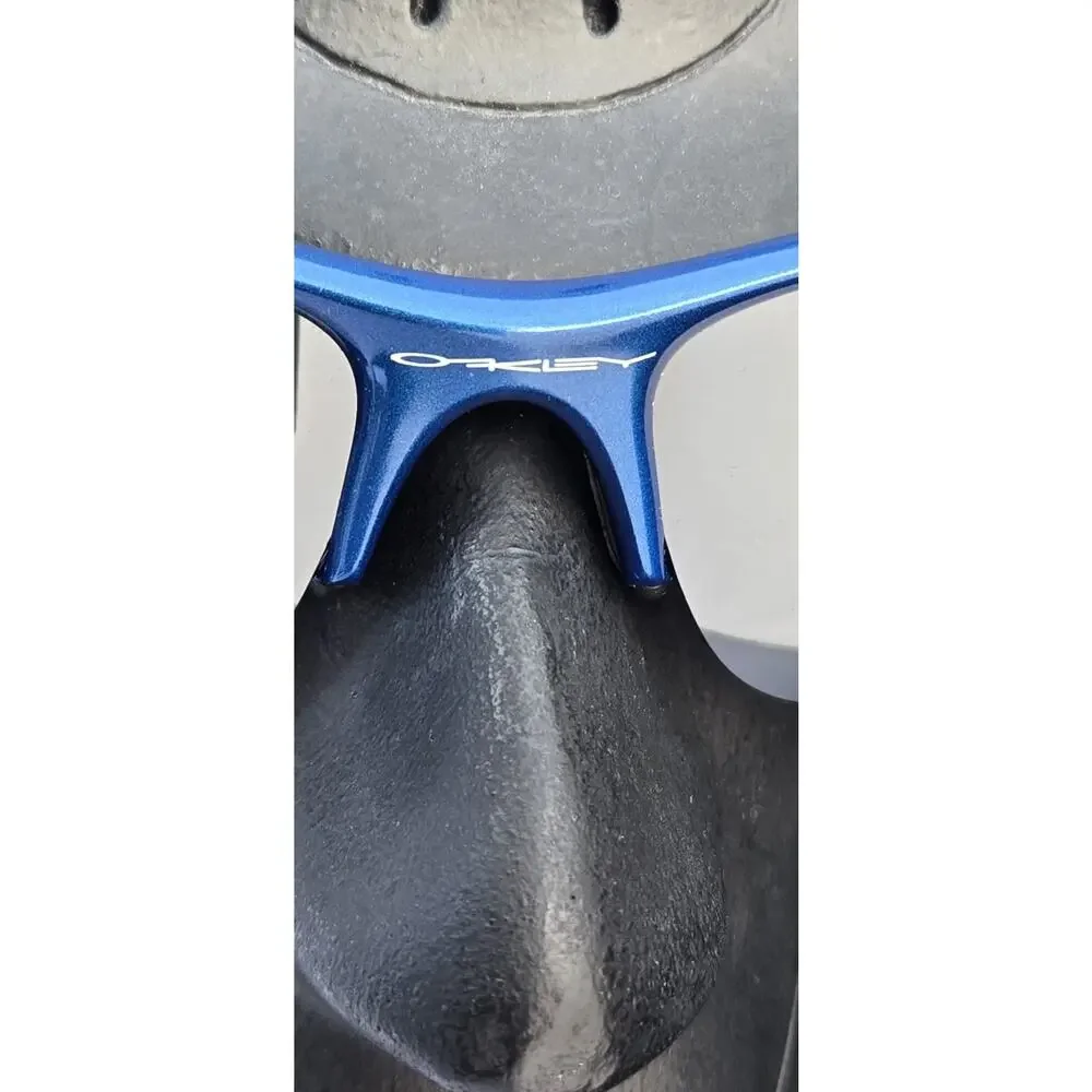 Oakley Sunglasses XL J DE Flak Jacket Metallic Blue Iridium Black Vintage 03-928